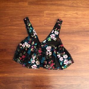Sheer floral top
